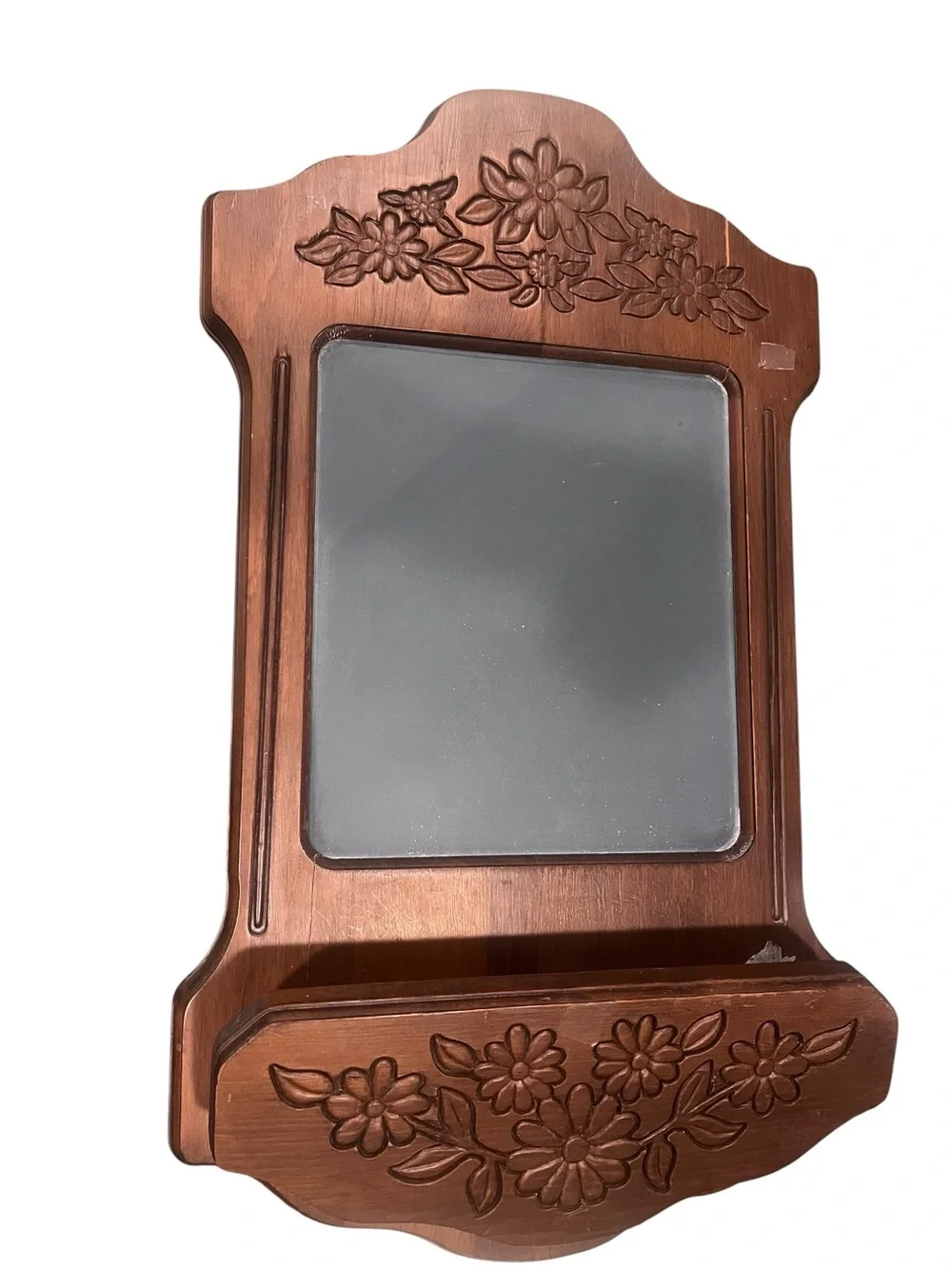 Vintage Handmade Wooden Chalkboard/ Message Board Carved Scroll Cabin
